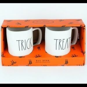 Rae Dunn Trick and Treat Mugs Brand New Set of Two